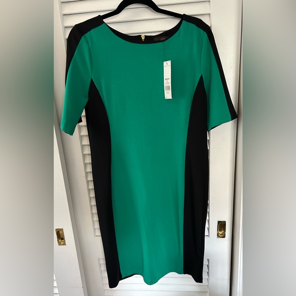 NWT Dana Buchman color block dress in green and black size 12 - Picture 2 of 9